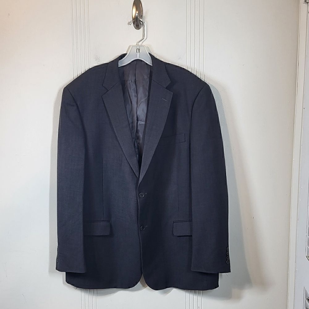 Plus Size Concepts by Claiborne Men's Gray Wool Jacket